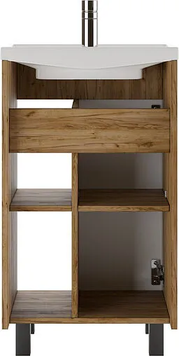 Тумба-умывальник напольный Домино Craft 50 графит/дуб вотан DCr2209T+4630055557578