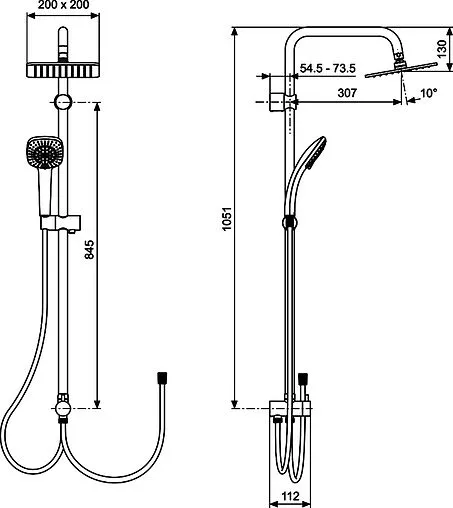 Душевая система без смесителя Ideal Standard IdealRain cube хром A5862AA Душевая система без смесителя Ideal Standard IdealRain cube хром A5862AA