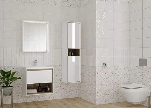 Тумба под умывальник подвесная Cersanit Louna 60 белый/дуб Эврика 64070