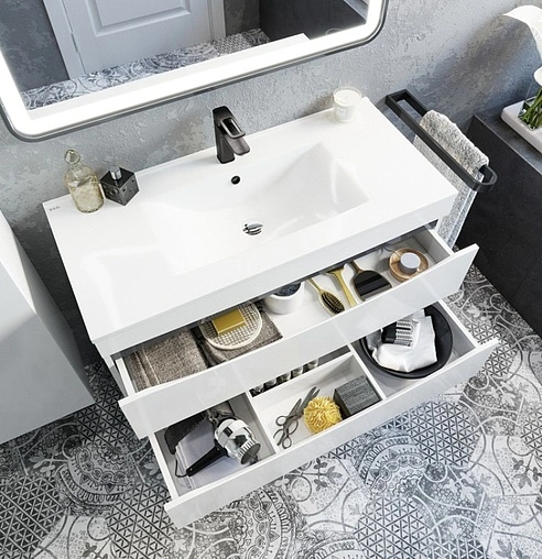 Тумба под умывальник подвесная IDDIS Cloud 100 белый CLO10W1i95