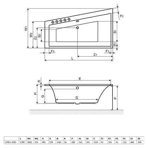 Ванна акриловая Excellent Sfera Slim 170x100 R WAEX.SFP17WHS Ванна акриловая Excellent Sfera Slim 170x100 R WAEX.SFP17WHS