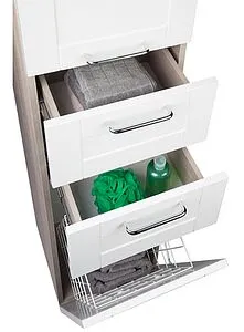 Шкаф-пенал напольный с бельевой корзиной IDDIS Sena белый/дерево SEN3600i97, 4