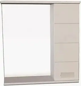 Шкаф-зеркало Comforty Модена 75 R белый 00003121666CF Шкаф-зеркало Comforty Модена 75 R белый 00003121666CF, 1