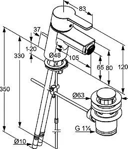 Смеситель для биде Kludi Logo Neo хром 375310575 Смеситель для биде Kludi Logo Neo хром 375310575, 2