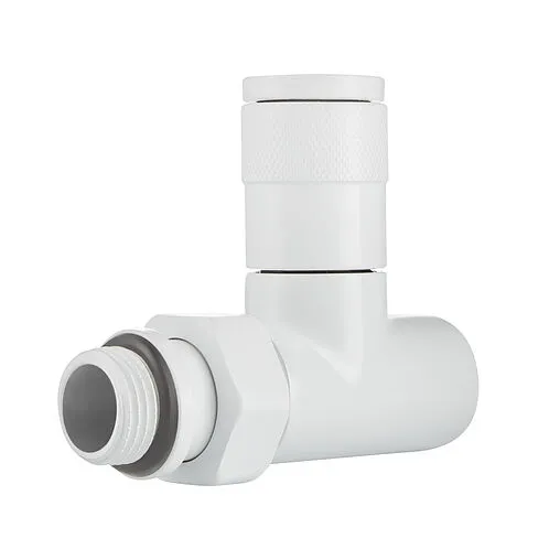 Комплект вентилей запорных прямых ½&quot; в/н Royal Thermo Piano белый RTE 56.0010