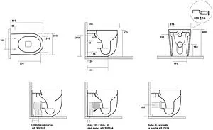 Унитаз приставной безободковый Kerasan Nolita Tornado Grigio matt 531959, 2