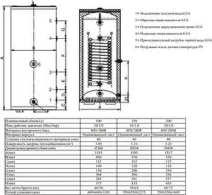 Бойлер косвенного нагрева Protherm R 150 1 X M 0010023573 Бойлер косвенного нагрева Protherm R 150 1 X M 0010023573, 2