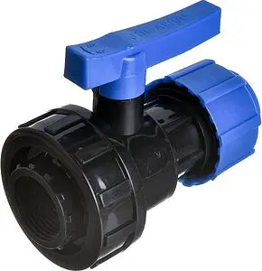 Кран шаровый с переходом на пнд трубу 25мм x ½"в ТПК-Аква 554222512 Кран шаровый с переходом на пнд трубу 25мм x ½"в ТПК-Аква 554222512, 1