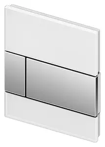 Клавиша смыва для писсуара TECEsquare Urinal 9242802 кнопка/хром глянцевый, панель/стекло белый Клавиша смыва для писсуара TECEsquare Urinal 9242802 кнопка/хром глянцевый, панель/стекло белый, 2