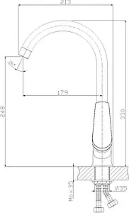 Смеситель для кухни Rossinka бежевый S35-23-Beige Смеситель для кухни Rossinka бежевый S35-23-Beige, 2