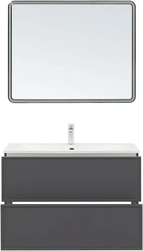 Тумба-умывальник Aquanet Арт 90 ясень графит 00329613+00318928