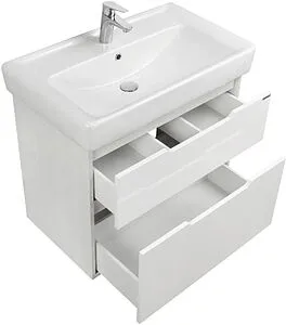 Тумба-умывальник напольная Aquaton Дакота 80 белый/выбеленное дерево 1A2029K0DAAY0, 3