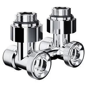 Узел нижнего подключения радиатора угловой ¾"ек x ¾"ек (½"н) Royal Thermo Design хром RANDU11234CH Узел нижнего подключения радиатора угловой ¾"ек x ¾"ек (½"н) Royal Thermo Design хром RANDU11234CH, 2