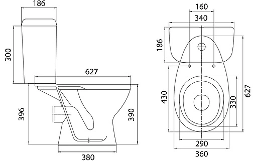 Унитаз-компакт Santeri Pro белый 1.P215.5.S00.00B.F