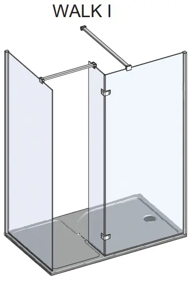 Душевое ограждение 1500мм прозрачное стекло Roltechnik Walk WALK I/1500 942-1500000-00-02, 3