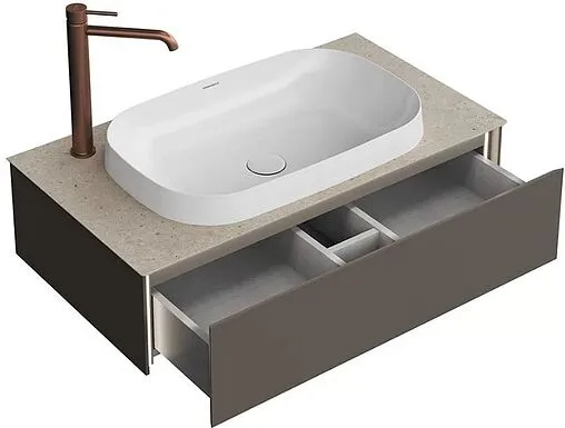 Тумба-умывальник подвесная Kerama Marazzi Magica 90 вечерний серый матовый MA.90.1\EGR.M+MA.wb.42+