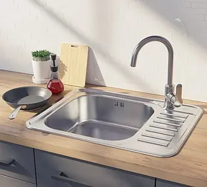 Мойка кухонная IDDIS Barse 65 L сатин BAS65SLi77, 3