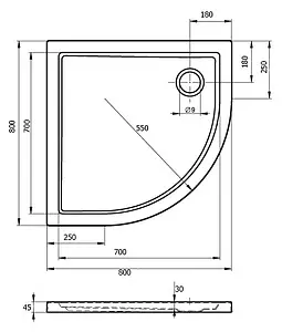 Поддон для душа Riho Zurich 278 D001021005 Поддон для душа Riho Zurich 278 D001021005, 2