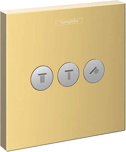 Вентиль переключающий на 3 потребителя Hansgrohe ShowerSelect полированное золото 15764990