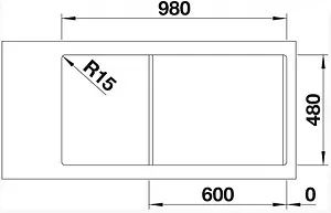 Мойка кухонная Blanco Sity XL 6S 100 R белый/лимон 525055 Мойка кухонная Blanco Sity XL 6S 100 R белый/лимон 525055, 5