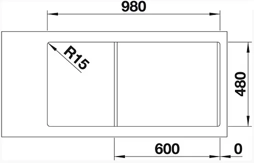 Мойка кухонная Blanco Sity XL 6S 100 R белый/лимон 525055