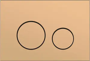 Клавиша смыва для унитаза Cersanit Twins 63524 матовое золото Клавиша смыва для унитаза Cersanit Twins 63524 матовое золото, 1