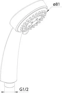 Душевой набор Damixa Contour хром 760110300 Душевой набор Damixa Contour хром 760110300, 2
