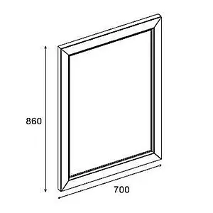 Зеркало Roca America 70 светлый дуб ZRU9302957 Зеркало Roca America 70 светлый дуб ZRU9302957, 2