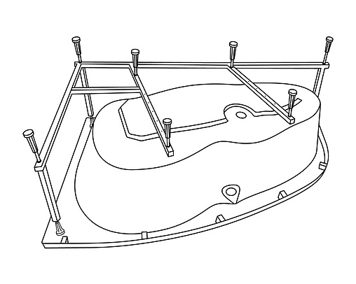 Каркас для ванны Excellent Kameleon 170x110 MR.KM17WH