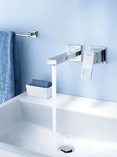 Смеситель для раковины из стены Grohe Eurocube хром 19895000 Смеситель для раковины из стены Grohe Eurocube хром 19895000