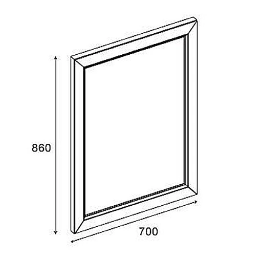 Зеркало Roca America 70 светлый дуб ZRU9302957