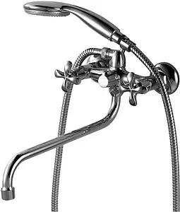 Смеситель для ванны с длинным изливом Lemark Flora хром LM0151C Смеситель для ванны с длинным изливом Lemark Flora хром LM0151C, 1