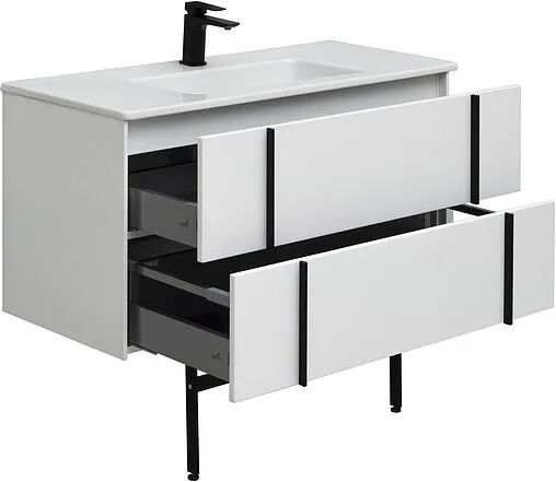 Тумба-умывальник подвесной Allen Brau Reality 100 белый 1.32007.WM+