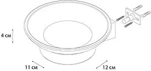 Мыльница Fixsen Trend чёрный матовый FX-97808 Мыльница Fixsen Trend чёрный матовый FX-97808, 2