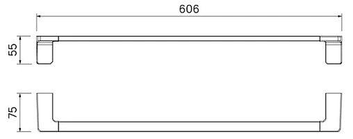 Полотенцедержатель IDDIS Slide чёрный матовый SLIBS10i49
