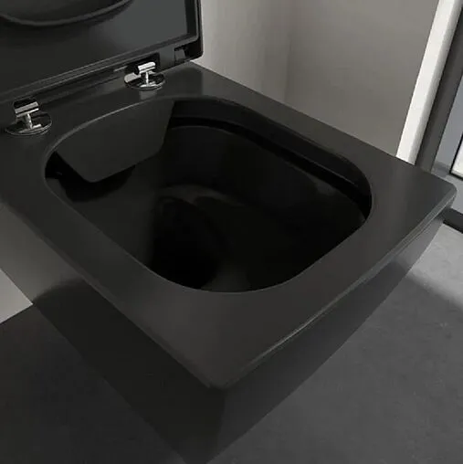 Крышка-сиденье для унитаза с микролифтом Villeroy&amp;Boch Memento 2.0 черный матовый 8M24S1R7