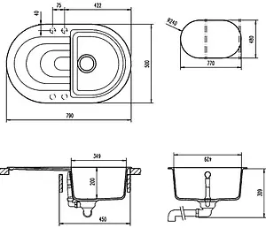 Мойка кухонная Teka Perla 45 B-TG карбон 40144580 Мойка кухонная Teka Perla 45 B-TG карбон 40144580, 2