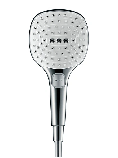 Лейка ручного душа Hansgrohe Raindance Select E 120 3jet EcoSmart хром/белый 26521400