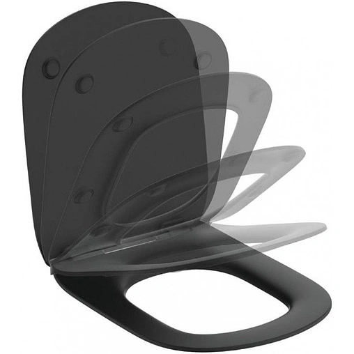 Крышка-сиденье для унитаза с микролифтом Ideal Standard Tesi Silk Black черный матовый T3527V3
