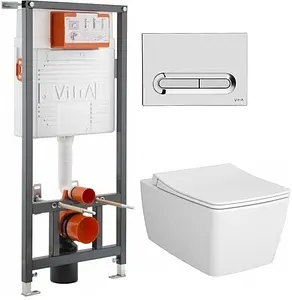 Комплект 5 в 1 VitrA Metropole Rim-Ex 9820B003-7201 с кнопкой Loop 740-0780 хром глянцевый Комплект 5 в 1 VitrA Metropole Rim-Ex 9820B003-7201 с кнопкой Loop 740-0780 хром глянцевый, 1