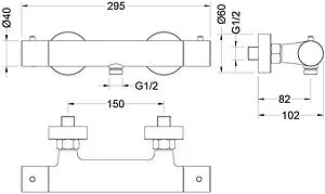 Термостат для душа Aquatek Европа хром AQ1363CR Термостат для душа Aquatek Европа хром AQ1363CR, 2