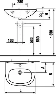 Раковина Jika Zeta 60 белый 8103920001049, 2