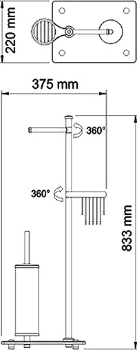 Стойка для аксессуаров Wasserkraft 1264