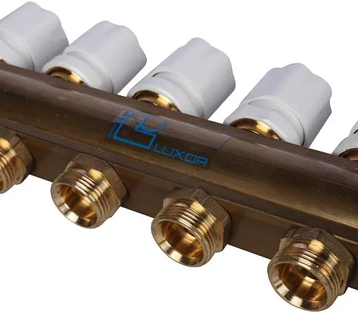 Группа коллекторная без расходомеров 12 отводов 1&quot;в/в x ¾&quot;ек Luxor CD 468/12 15552712