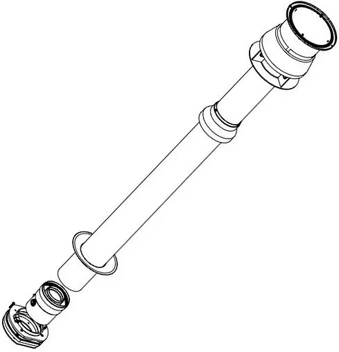 Комплект дымохода Ø 60/100мм L=1465мм Buderus 7747380034