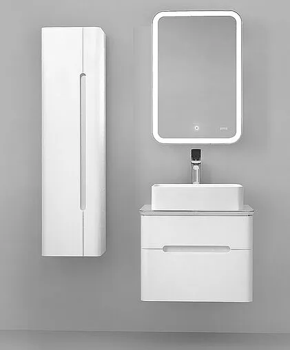 Тумба под умывальник подвесная Jorno Bosko 60 белый Bos.01.60/P/W Тумба под умывальник подвесная Jorno Bosko 60 белый Bos.01.60/P/W