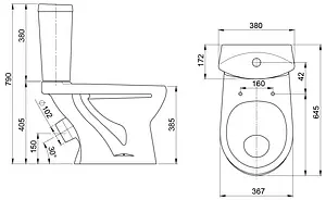 Унитаз-компакт Santeri Ультра белый 1.P401.3.S00.00B.F, 2