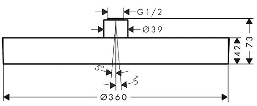 Лейка верхнего душа Hansgrohe Rainfinity 360 1jet матовый белый матовый/графит 26231700