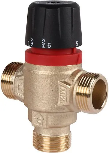 Трехходовой термостатический смесительный клапан ¾&quot; +35...+60°С Kvs 1.6 Rommer RVM-0122-166020