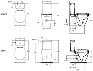 Чаша унитаза Ideal Standard Connect Cube белый E803701 Чаша унитаза Ideal Standard Connect Cube белый E803701, 2